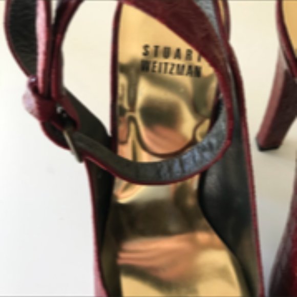 Stuart Weitzman platform heels with ankle straps - Picture 9 of 10